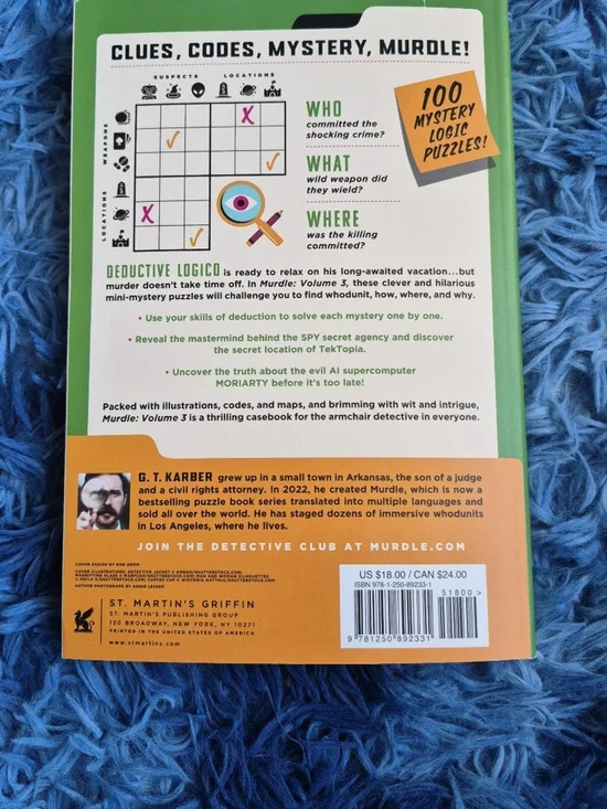 MURDLE Volume 3 Puzzle Book - Green & Cream Cover - Picture 2 of 2